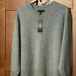 Banana Republic woman's Sz XL Cashmere Crew-neck Grey Pullover Sweater $165